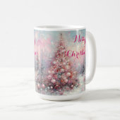 Whimsical Impressionistischer Weihnachtsbaum Kaffeetasse (VorderseiteRechts)