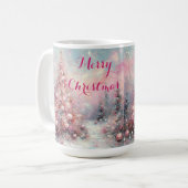 Whimsical Impressionistischer Weihnachtsbaum Kaffeetasse (Vorderseite Links)