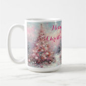 Whimsical Impressionistischer Weihnachtsbaum Kaffeetasse (Links)