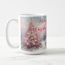 Whimsical Impressionistischer Weihnachtsbaum Kaffeetasse