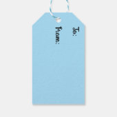 Whimsical Impressionistischer Weihnachtsbaum Pink  Geschenkanhänger (Rückseite)