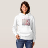 Whimsical Impressionistischer Weihnachtsbaum Pink Hoodie (Vorne ganz)
