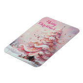 Whimsical Impressionistischer Weihnachtsbaum Pink Magnet (Linke Seite)