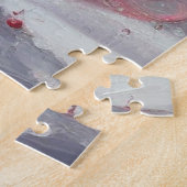 Whimsical Impressionistischer Weihnachtsbaum Pink Puzzle (Seite)