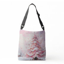 Whimsical Impressionistischer Weihnachtsbaum Pink