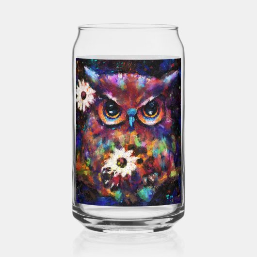 Whimsical Impressionistisches Bläschengemälde Dosenglas (Vorderseite)