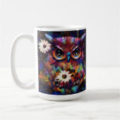 Whimsical Impressionistisches Bläschengemälde Kaffeetasse (Links)