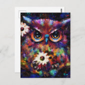 Whimsical Impressionistisches Bläschengemälde Postkarte (Vorne/Hinten)