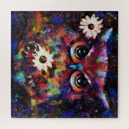 Whimsical Impressionistisches Bläschengemälde Puzzle (Horizontal)