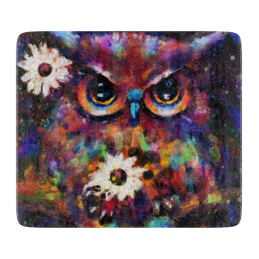 Whimsical Impressionistisches Bläschengemälde Schneidebrett (Vorderseite)