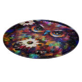 Whimsical Impressionistisches Bläschengemälde Schneidebrett (Ecke)