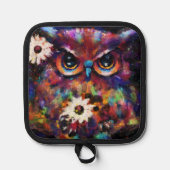 Whimsical Impressionistisches Bläschengemälde Topflappen (Vorderseite)