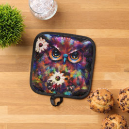 Whimsical Impressionistisches Bläschengemälde Topflappen