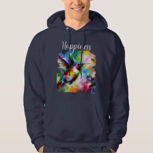 Whimsical Impressionistisches Glück Hummingbird Hoodie