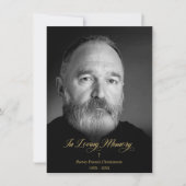 Whimsical In Loving Memory Photo Funeral Service Mitteilungskarte (Vorderseite)