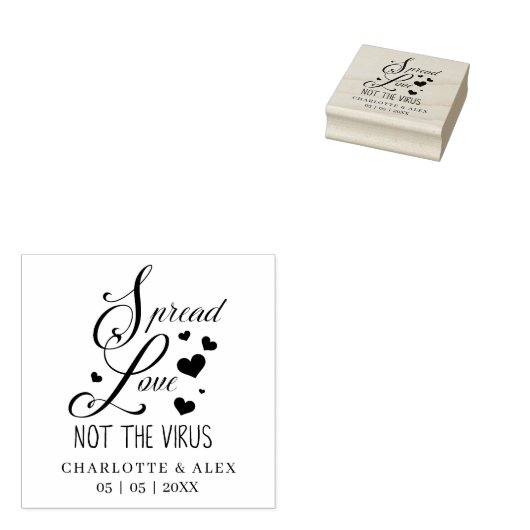 Whimsical Inspirational Quote Wedding Sanitizing Gummistempel (Stempel)