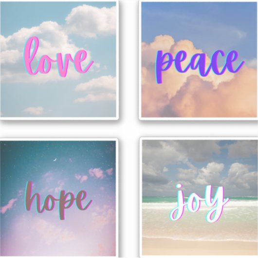 Whimsical Inspirational Quotes Variation Aufkleber (Vorderseite)