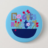 Whimsical inspirierendes Anführungshandschreiben Button (Vorderseite)