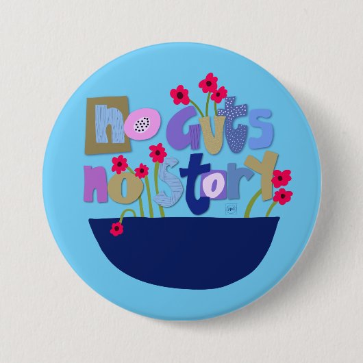 Whimsical inspirierendes Anführungshandschreiben Button (Vorderseite)