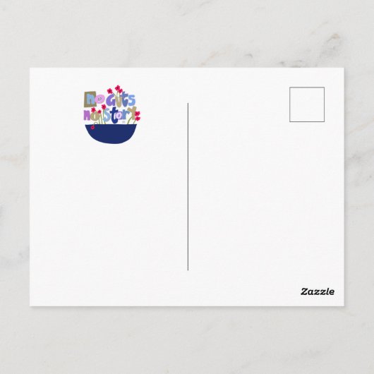 Whimsical inspirierendes Anführungshandschreiben Postkarte (Rückseite)