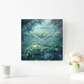 Whimsical Inspiring Dreams Quote Quadratische Wanduhr (Zuhause)