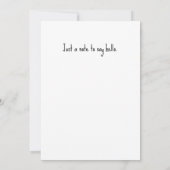 Whimsical Iris Type Blume Illustration Hello Flat Karte (Rückseite)
