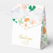 Whimsical Irish Lucky Green Kleeblatt Baby Dusche Geschenkschachtel (Vorderseite)