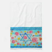 Whimsical israelische Flagge Handtuch mit Blume & (Vertikal)