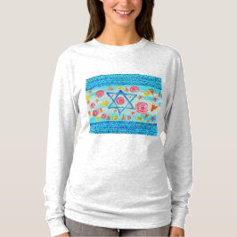 Whimsical israelische Flagge Shirt mit Blume & Her