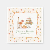 Whimsical Italian Citrus Wedding Serviette (Vorderseite)