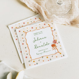 Whimsical Italian Citrus Wedding Serviette