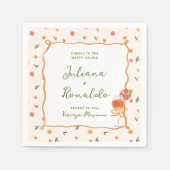 Whimsical Italian Citrus Wedding Serviette (Vorderseite)