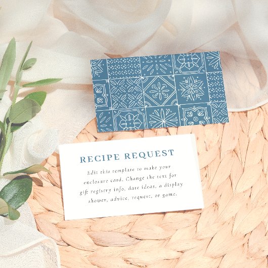 Whimsical Italian Tiles Brautparty Begleitkarte