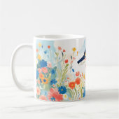 Whimsical Jackal im blühenden Blumengarten Kaffeetasse (Links)