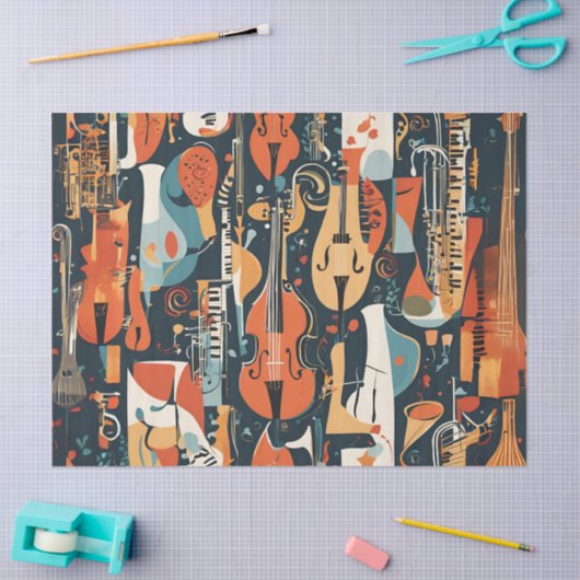 Whimsical Jazz Vibes Seidenpapier (Basteln)