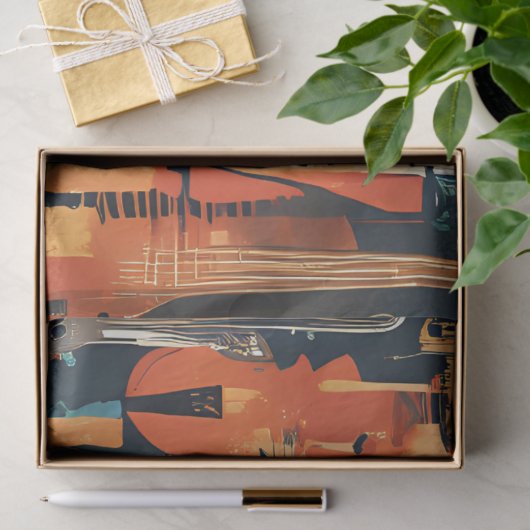 Whimsical Jazz Vibes Seidenpapier (Geschenk)