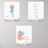 Whimsical Jellyfish Lullaby Anpassbar Bilderwand Sets (Vorderseite)
