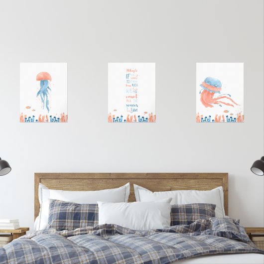 Whimsical Jellyfish Lullaby Anpassbar Bilderwand Sets (Schlafzimmer)