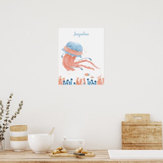 Whimsical Jellyfish Lullaby Anpassbar Poster (Küche)