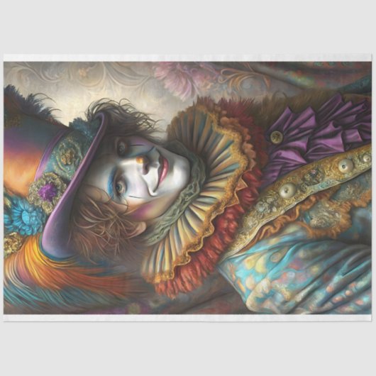 Whimsical Jester Decoupage Seidenpapier (Vorderseite)