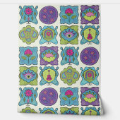 Whimsical Jewel Tones Handgezeichnete Boho Frame C Tapete (Abrollen)