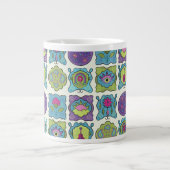Whimsical Jewel Tones Handgezeichnete Boho Frames Jumbo-Tasse (Vorderseite)