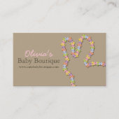 Whimsical Jigsaw Puzzle Pastel Pink Baby Bunny Visitenkarte (Vorderseite)