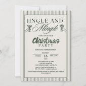 Whimsical Jingle and Mingle Christmas Party Einladung (Vorderseite)