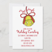 Whimsical Jingle Bells Simple Niedlich Holiday Par Einladung (Vorderseite)