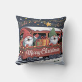 Whimsical Jolly Gnomes Musical Express Kissen (Vorderseite)