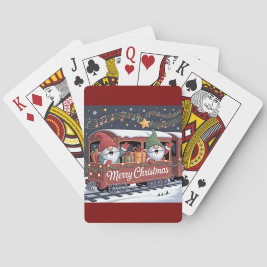 Whimsical Jolly Gnomes Musical Express Spielkarten (Rückseite)