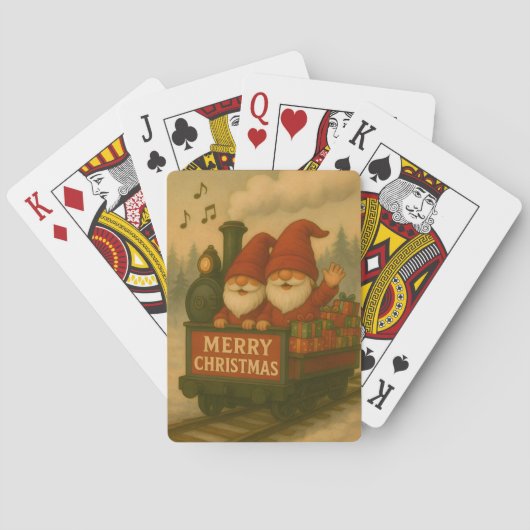 Whimsical Jolly Gnomes Musical Express Spielkarten (Rückseite)