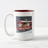 Whimsical Jolly Gnomes Musical Express Zweifarbige Tasse (Links)
