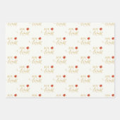 Whimsical Joy to The World Classic Poinsettias Geschenkpapier Set (Vorderseite)